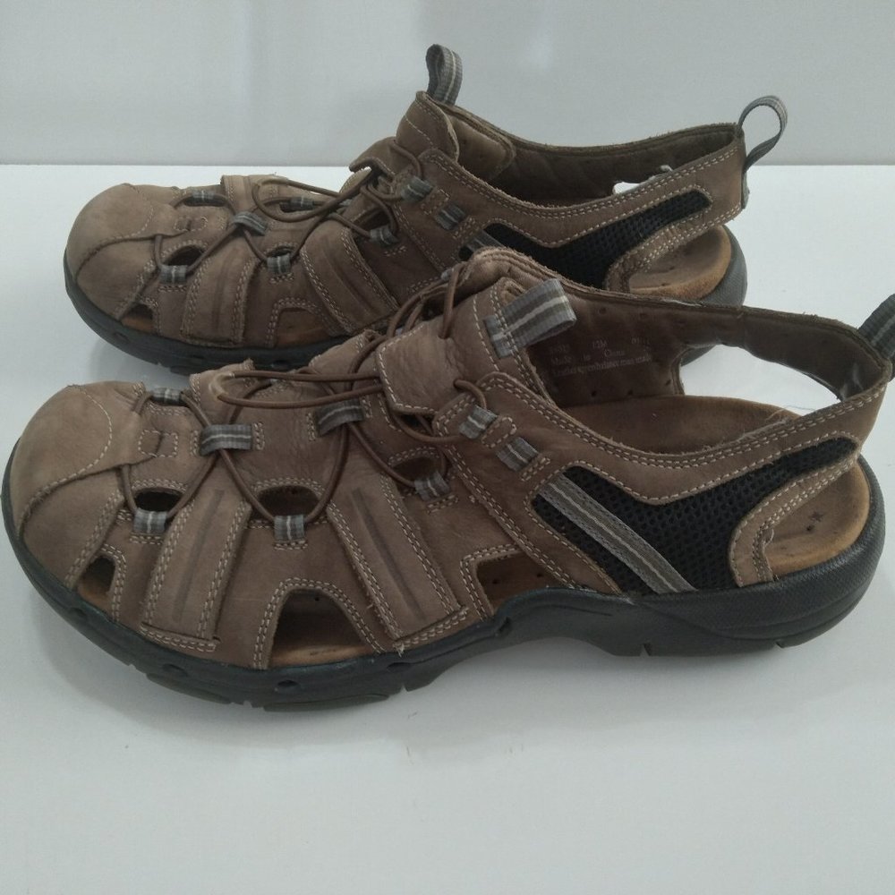 Clarks Unstructured Nubuck Leather Sandals